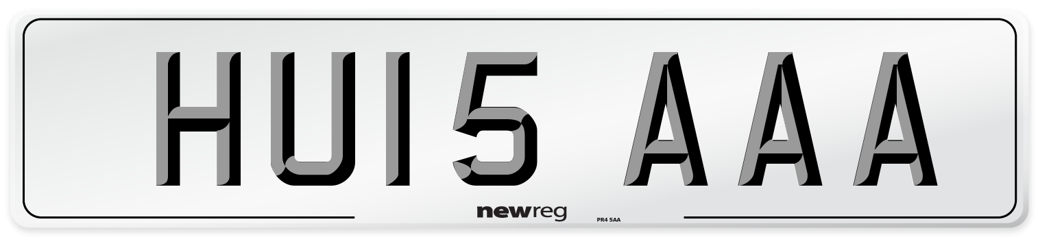 HU15 AAA Number Plate from New Reg